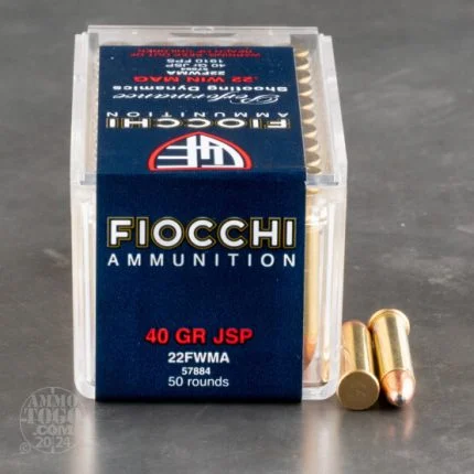 500 Rounds Fiocchi 22 Mag 40gr Jacketed Soft Point Ammo
