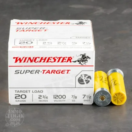 250rds – 20 Gauge Winchester Super Target #7.5 Shot