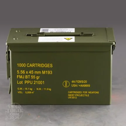 1000 Rounds – 5.56x45mm Prvi Partizan M193 55gr FMJBT Ammo