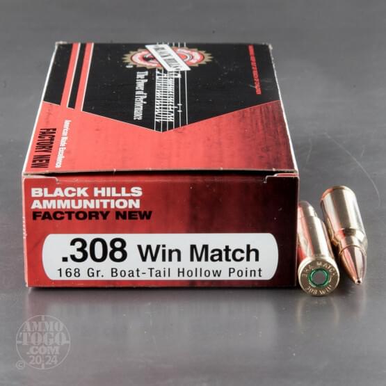 20rds .308 Black Hills 168gr Match Ammo 20rds .308 Black Hills 168gr Match Ammo