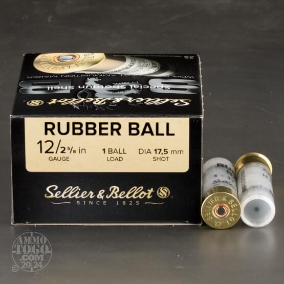 25rds – 12 Gauge Sellier & Bellot Rubber Ball Ammo 25rds – 12 Gauge Sellier & Bellot Rubber Ball Ammo