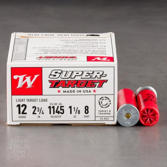 250rds - 12 Gauge Winchester Super Target #8 Shot 250rds - 12 Gauge Winchester Super Target #8 Shot