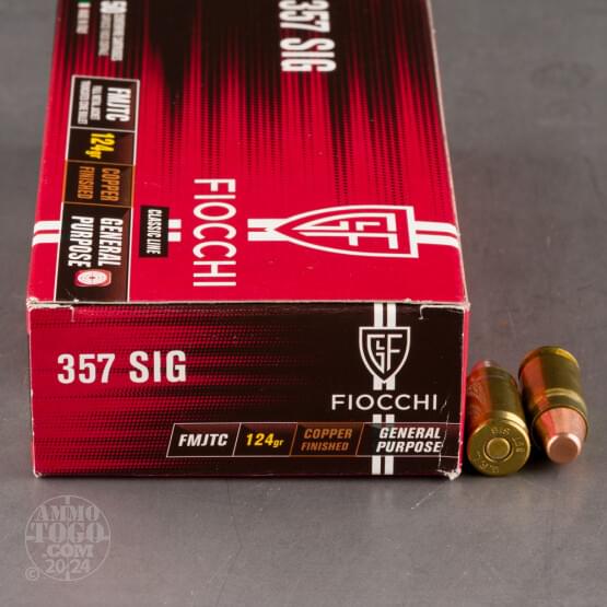 1000rds - 357 Sig Fiocchi 124gr FMJ Ammo for Sale - Buy Premium Bulk Training Ammunition Online