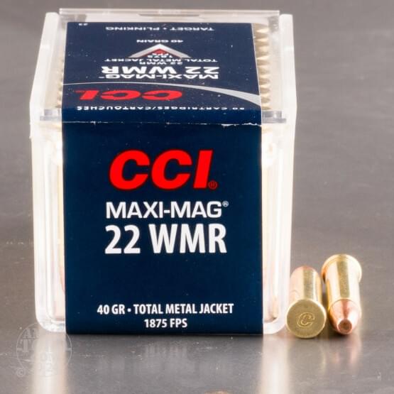50 Rounds CCI Maxi-Mag 22 WMR 40gr TMJ Ammo for Sale 50 Rounds CCI Maxi-Mag 22 WMR 40gr TMJ Ammo for Sale